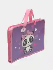 Папка сумка А4, портфель на молнии, 1 отделение, пластик, Sweet Panda, Юнландия, 271456