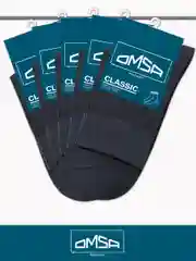Тёмно-серый носки мужские OMSA CLASSIC 202 высокие длинные из хлопка набор 5 пар