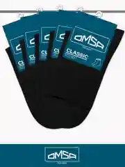 Черный носки мужские OMSA CLASSIC 202 высокие длинные из хлопка набор 5 пар