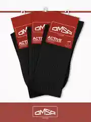 Черный носки мужские OMSA ACTIVE 116 высокие в рубчик набор 3 пары