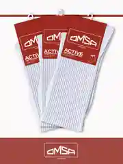 Белый носки мужские OMSA ACTIVE 116 высокие в рубчик набор 3 пары