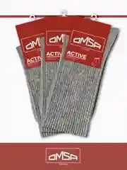 Серый носки мужские OMSA ACTIVE 116 высокие в рубчик набор 3 пары