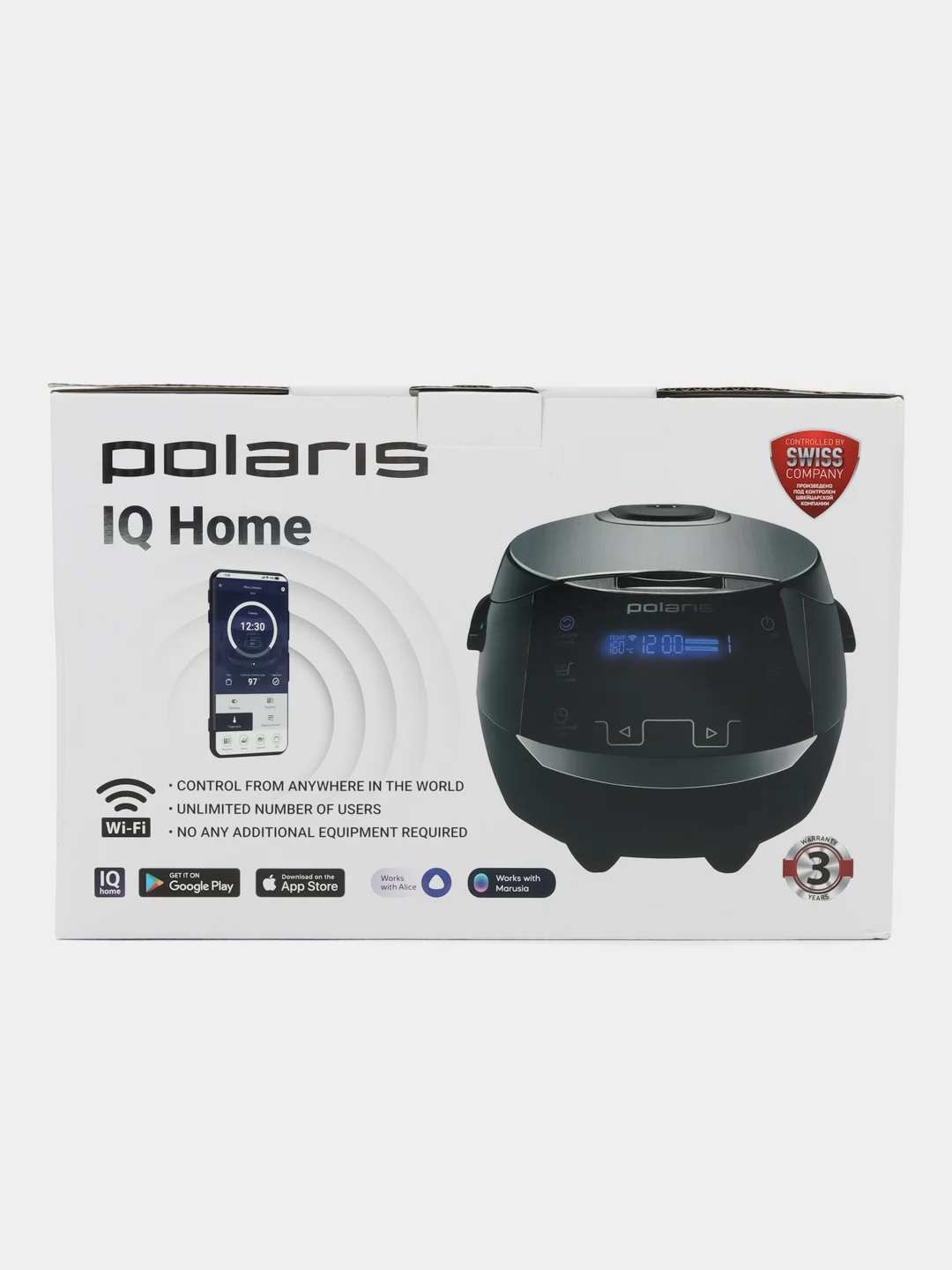 Мультиварка Polaris PMC 0530 Wi-FI IQ Home Черный/серебро