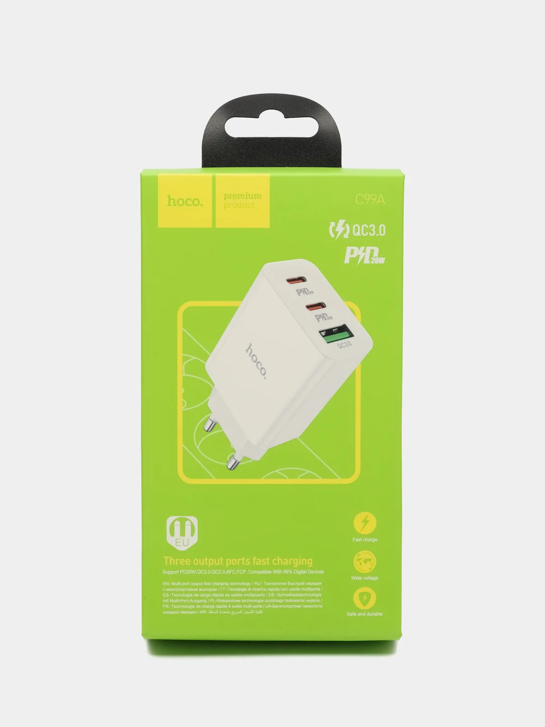 Быстрое зарядное устройство Hoco C99A PD20W + QC3.0