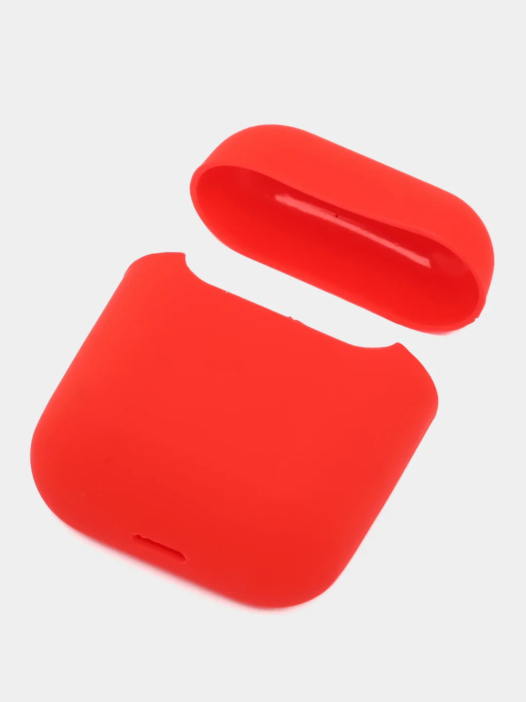 Алый силиконовый чехол для Apple Airpods 1/2 Pro  аирподс