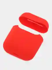 Алый силиконовый чехол для Apple Airpods 1/2 Pro  аирподс