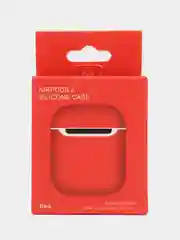 Алый силиконовый чехол для Apple Airpods 1/2 Pro  аирподс