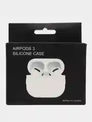 Белый силиконовый чехол для Apple Airpods 1/2 Pro  аирподс