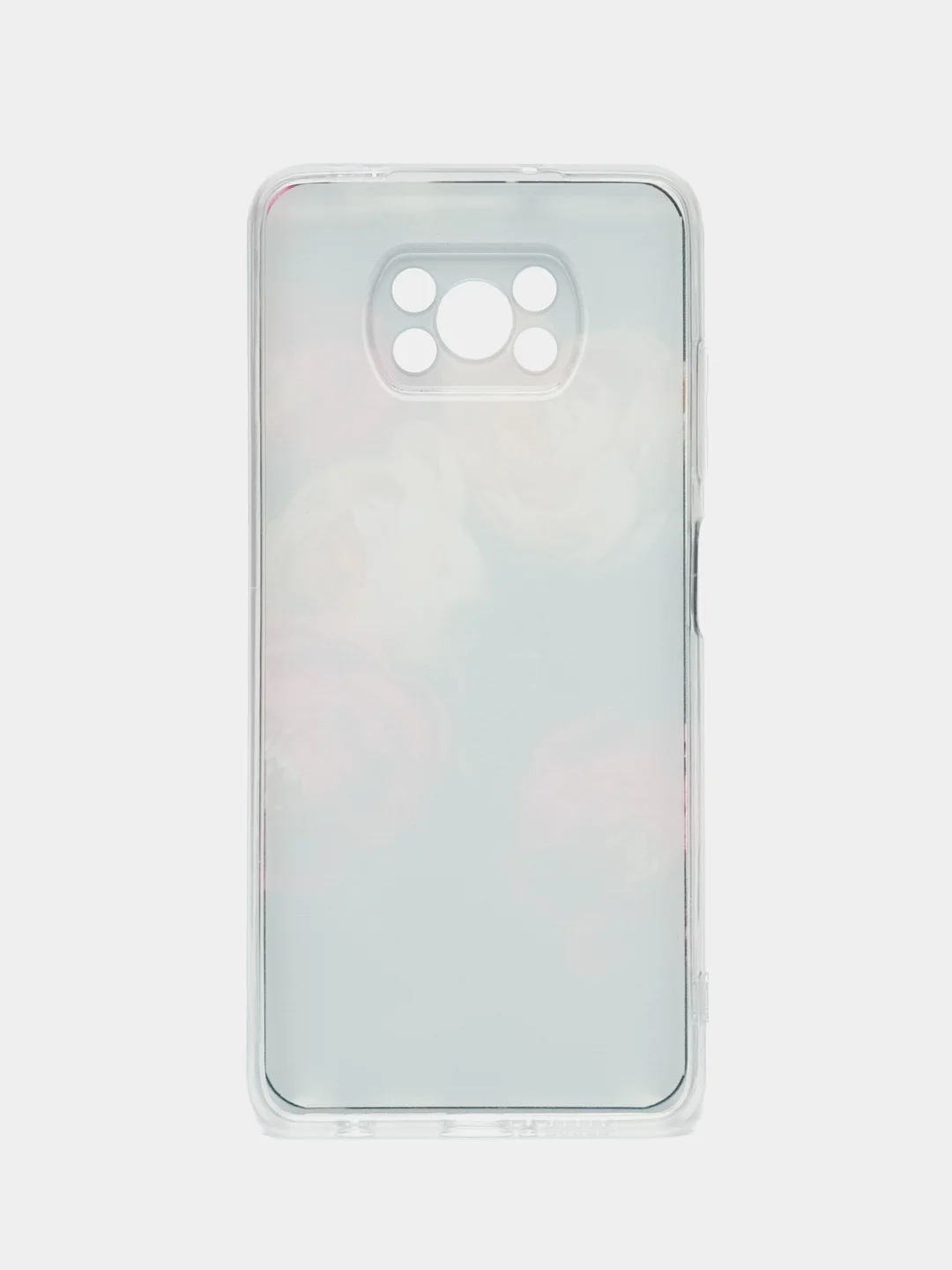 Кораллово-розовый чехол на Xiaomi Poco X3/Poco X3 Pro / Сяоми Поко X3/Поко Х3 Про прозрачный, защита камеры