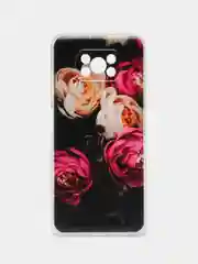 Кораллово-розовый чехол на Xiaomi Poco X3/Poco X3 Pro / Сяоми Поко X3/Поко Х3 Про прозрачный, защита камеры