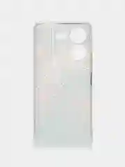 Кораллово-розовый силиконовый чехол на Tecno Pova 5 / Текно Пова 5 прозрачный, с рисунком, защита камеры