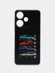 Хром силиконовый чехол на Infinix Hot 30i / Инфиникс Хот 30i прозрачный, с рисунком