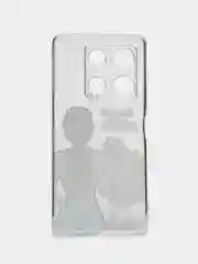 Сиреневый силиконовый чехол на Infinix Note 30 Pro / Инфиникс Нот 30 Про прозрачный, с рисунком