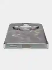 Оливковый силиконовый чехол на Honor X9B / Хонор X9B прозрачный, с рисунком, защита камеры