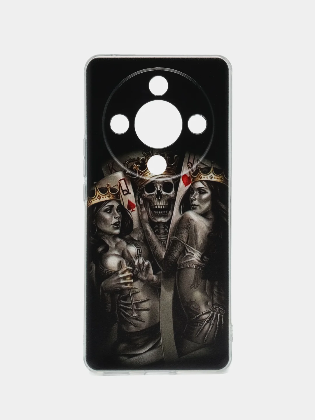 Оливковый силиконовый чехол на Honor X9B / Хонор X9B прозрачный, с рисунком, защита камеры
