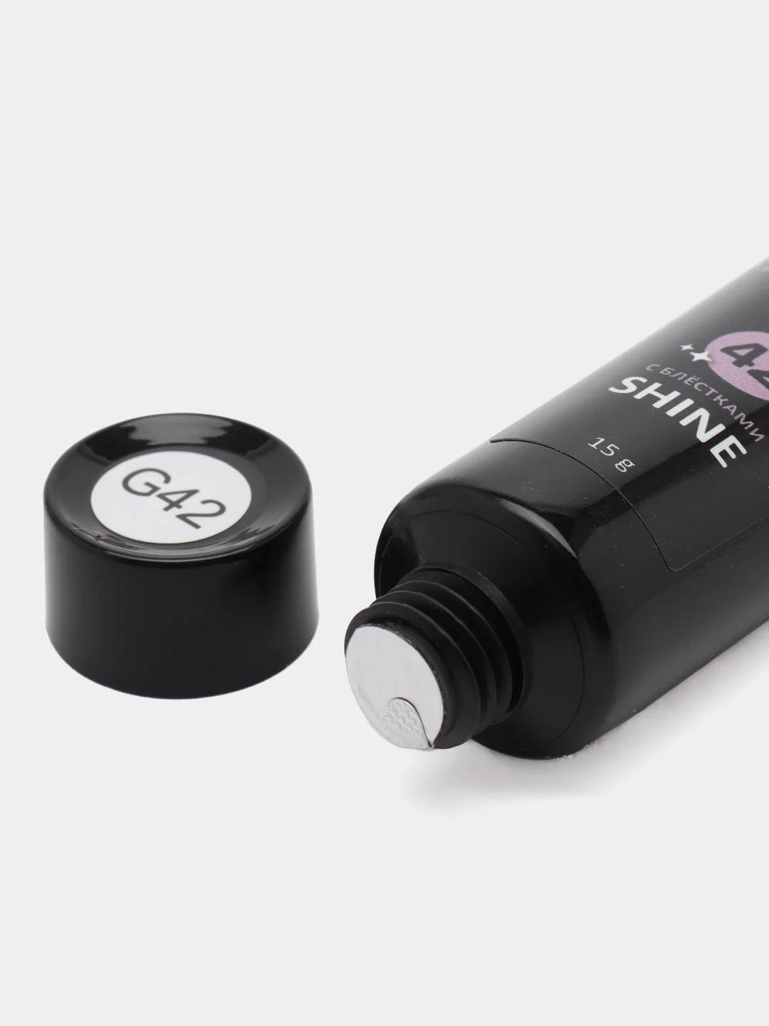 Сиреневый акрил-гель (Acryl gel) полигель FOXY EXPERT для наращивания ногтей с шиммером