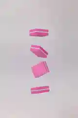 Розовый двусторонний мини баф для ногтей для маникюра и педикюра, 100/180 / FOXY EXPERT