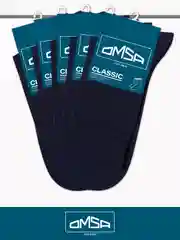 Синий носки мужские OMSA CLASSIC 203 высокие летние из хлопка набор 5 пар