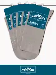 Серый носки мужские OMSA CLASSIC 203 высокие летние из хлопка набор 5 пар