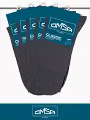 Тёмно-серый носки мужские OMSA CLASSIC 203 высокие летние из хлопка набор 5 пар