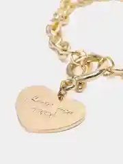 Золотой браслеты женский с гравировкой " Love you more"