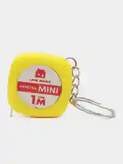 Желтый мини рулетка брелок измерительная