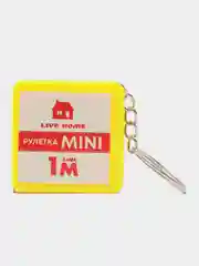 Желтый мини рулетка брелок измерительная