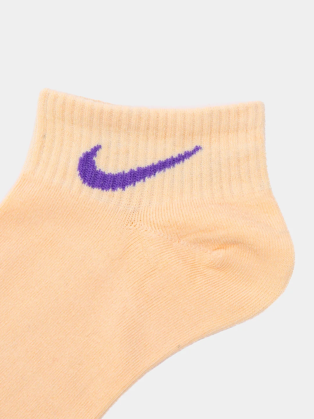 Носки женские спортивные с вышитым принтом Найк (Nike) короткие, хлопок, набор 5 пар