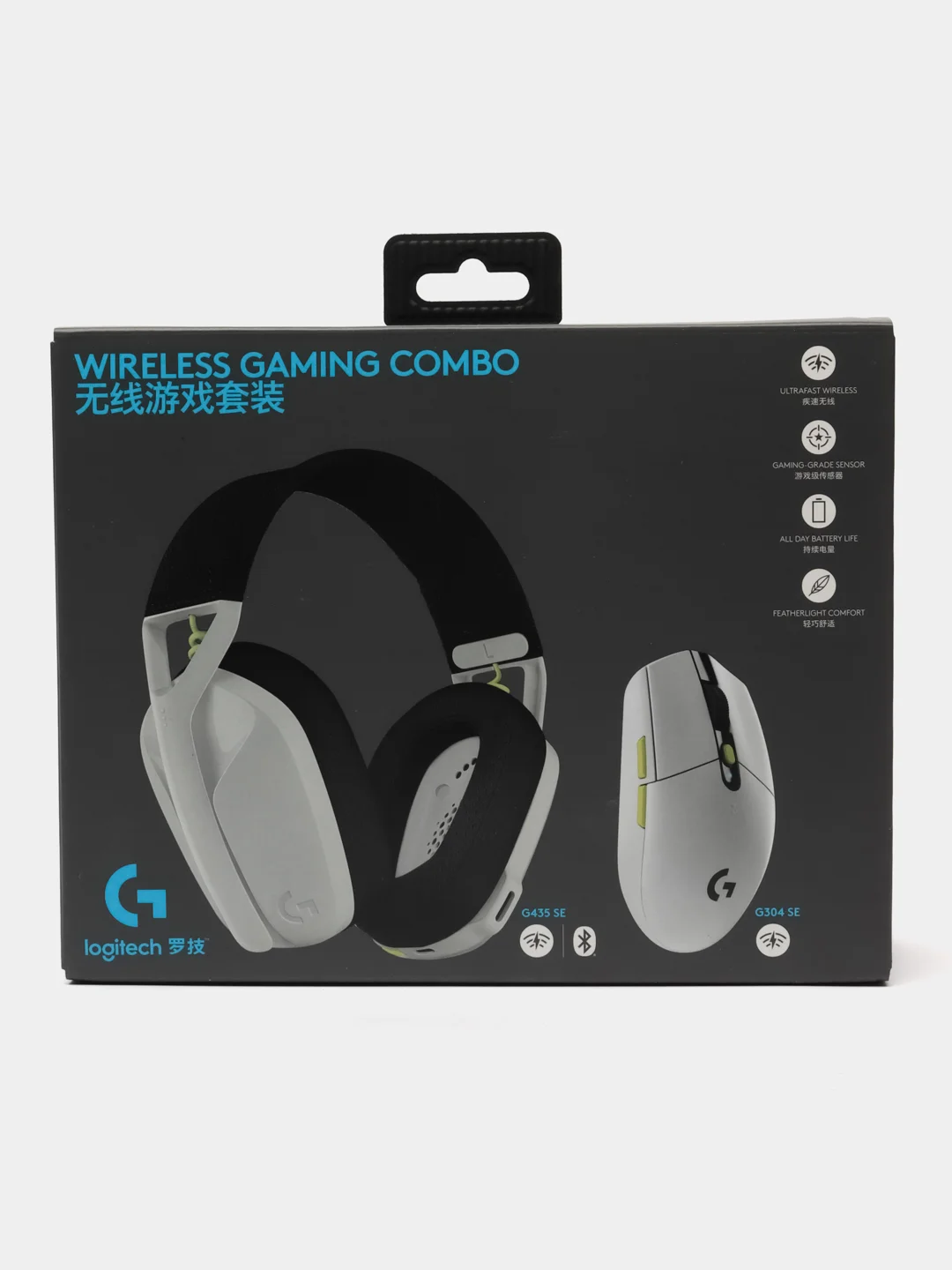 Белый игровые наушники Logitech G435SE + мышь G304SE
