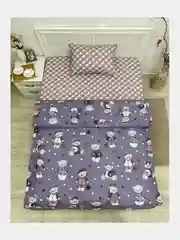 Постельное белье детское 1.5 спальное Поплин ivSubelIa "Мишки-розовые", 50x70