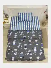 Постельное белье детское 1.5 спальное Поплин ivSubelIa "Мишки-синие", 50x70