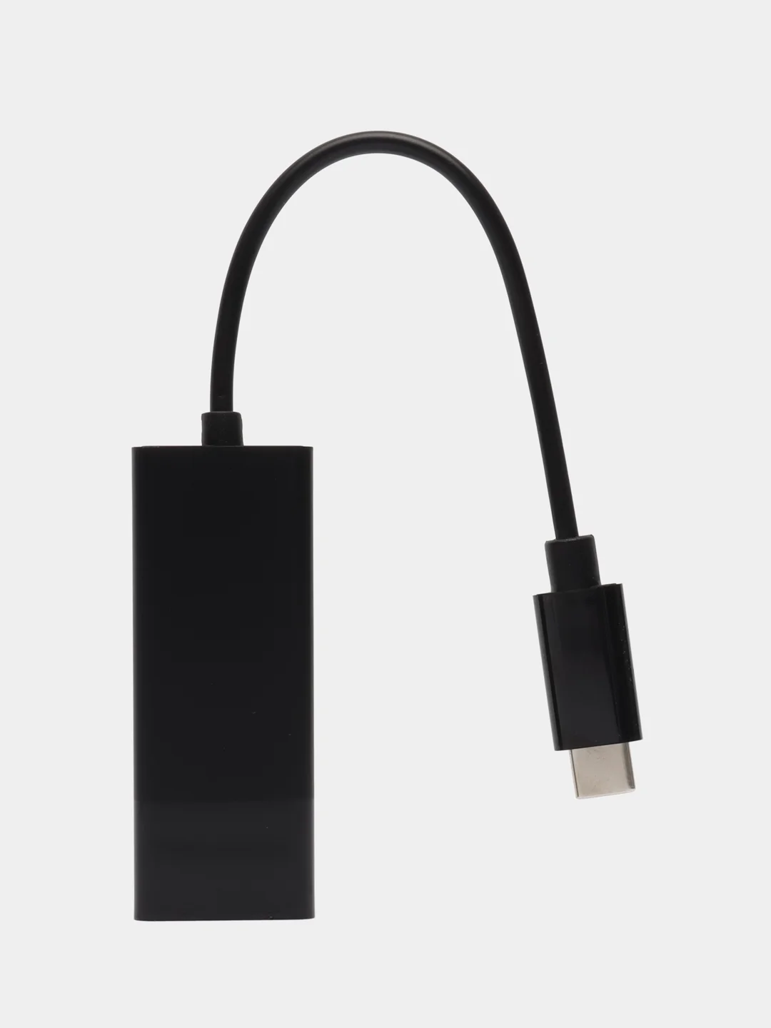 Черный переходник адаптер, USB Type-C - RJ45, OTG Ethernet