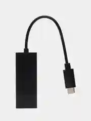 Черный переходник адаптер, USB Type-C - RJ45, OTG Ethernet
