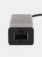 Черный переходник адаптер, USB Type-C - RJ45, OTG Ethernet