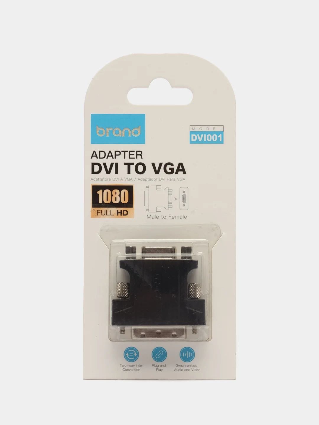 Черный переходник dvi - vga