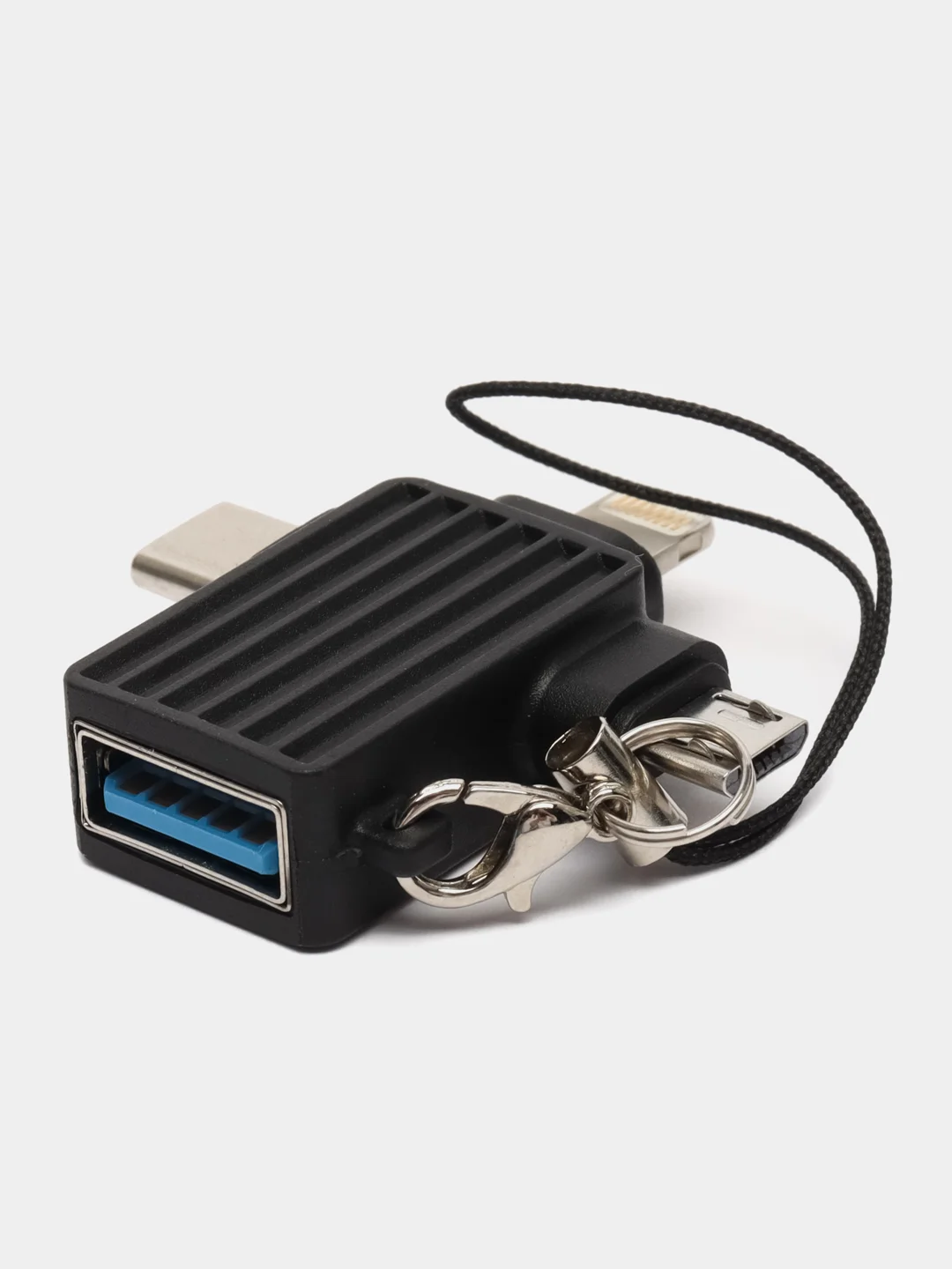 Переходник 3 в 1 USB-A - Micro USB/Lightning/Type C