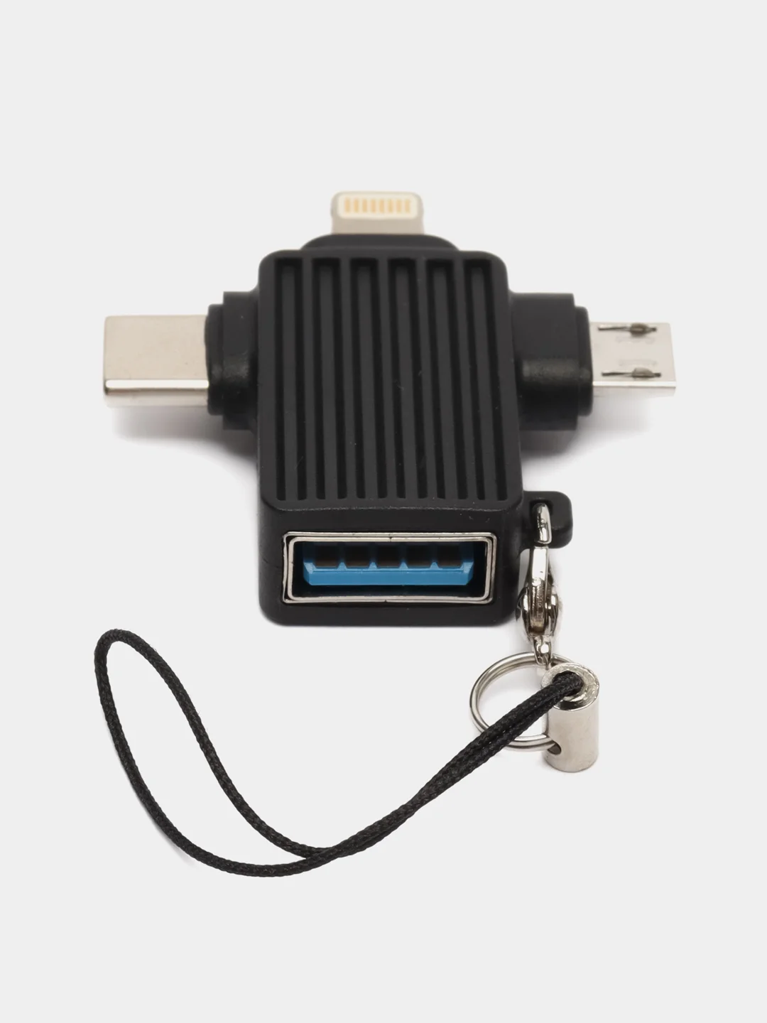 Переходник 3 в 1 USB-A - Micro USB/Lightning/Type C