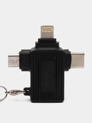 Переходник 3 в 1 USB-A - Micro USB/Lightning/Type C