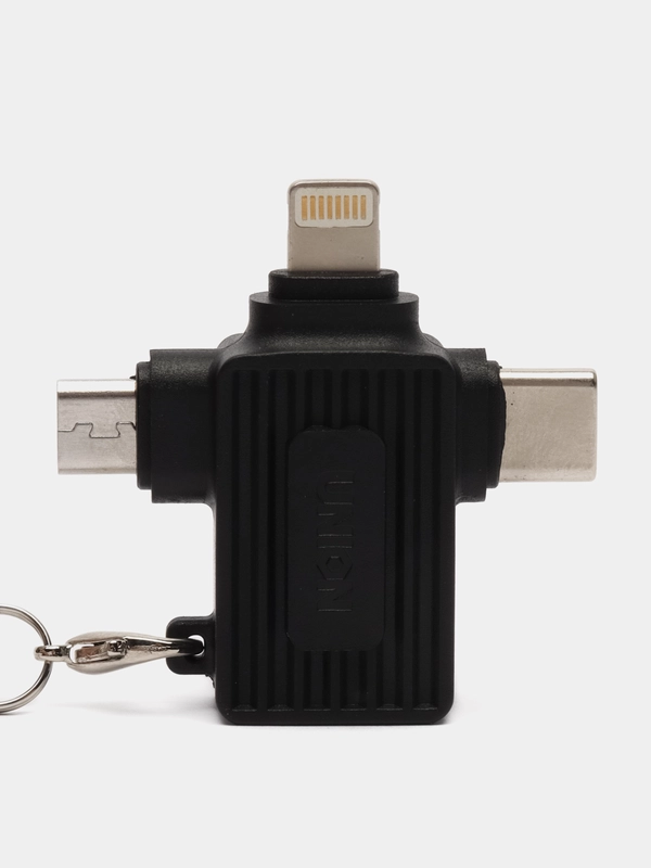 Переходник 3 в 1 USB-A - Micro USB/Lightning/Type C