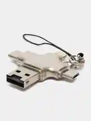 4 в 1: Картридер - переходник USB-A на USB TYPE-C, microUSB, Lightning