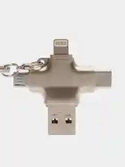 4 в 1: Картридер - переходник USB-A на USB TYPE-C, microUSB, Lightning