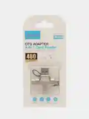 4 в 1: Картридер - переходник USB-A на USB TYPE-C, microUSB, Lightning