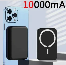 Черный магнитное беспроводное зарядное устройство 10000 мАч