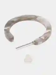 Серебряный набор серьг - колец, конго