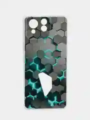 Бирюзовый силиконовый чехол на Asus ROG Phone 8 / Асус Рог Фон 8 прозрачный, с рисунком