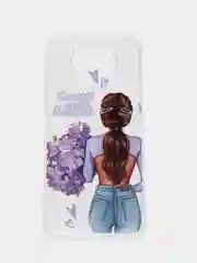 Сиреневый чехол на Xiaomi Poco X3/Poco X3 Pro / Сяоми Поко X3/Поко Х3 Про прозрачный, защита камеры
