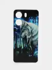 Синий чехол на Xiaomi Redmi 13C/Poco C65 / Сяоми Редми 13C/Поко С65 прозрачный, защита камеры