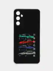 Хром силиконовый чехол на Samsung Galaxy A34 5G / Самсунг A34 прозрачный, с рисунком
