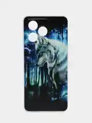 Синий силиконовый чехол на Realme C53/C51/Note 50 / Реалми С53/С51/Нот 50 прозрачный, с рисунком