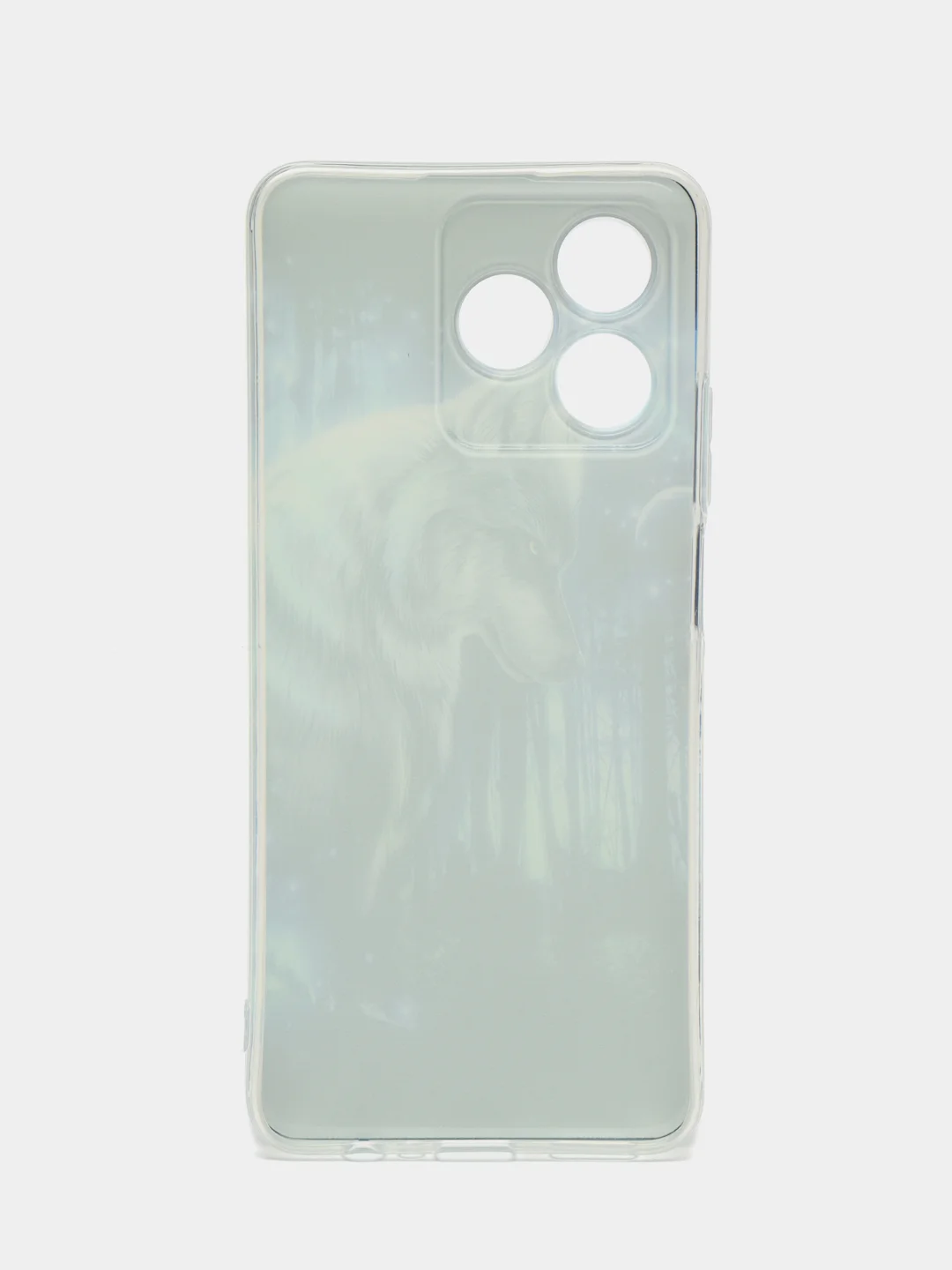 Синий силиконовый чехол на Realme C53/C51/Note 50 / Реалми С53/С51/Нот 50 прозрачный, с рисунком